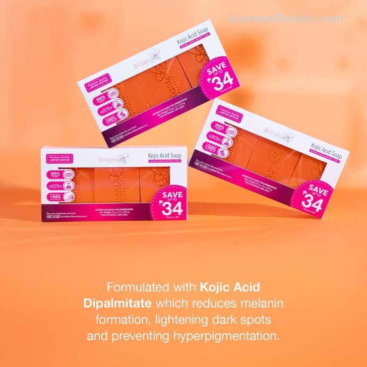 Brilliant Skin Kojic Soap 70g x 3