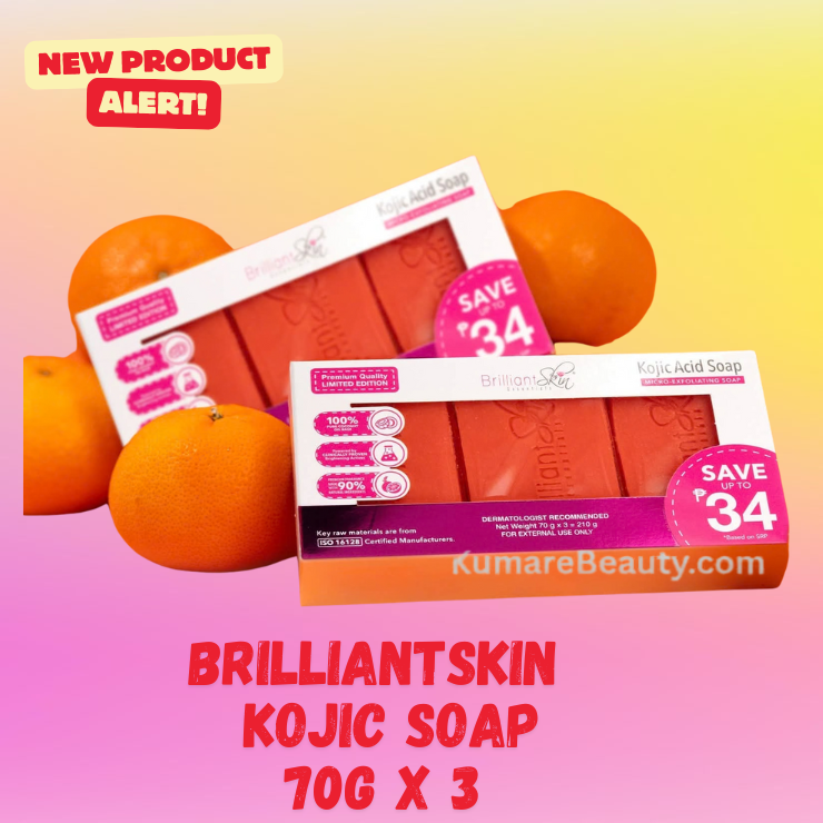 Brilliant Skin Kojic Soap 70g x 3